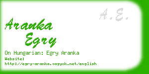 aranka egry business card